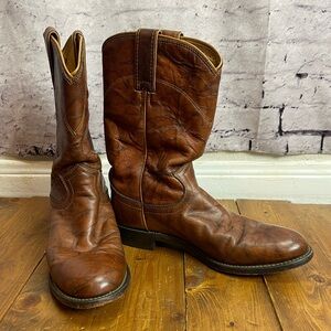 Justin boots L3163 classic roper boots marbled brown leather size 6.5B